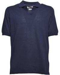 MC2 Saint Barth - Fine-Knit V-Neck T-Shirt - Lyst