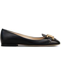 Tod's - Leather Ballerina With Accessory - Lyst