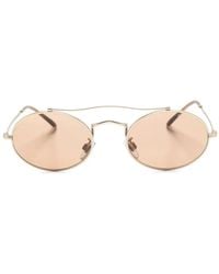 Giorgio Armani - Matte Round-Frame Sunglasses - Lyst