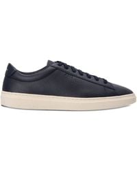 BOSS - Leather Lace-Up Sneakers - Lyst