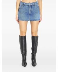 Alexander Wang - Marbled Denim Skirt-Shorts - Lyst