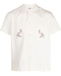 Bode - Embroidered Short-Sleeve Shirt - Lyst