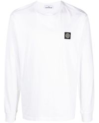 Stone Island - Compass-patch Long-sleeve T-shirt - Lyst