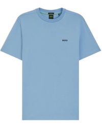 BOSS - Stretch-Cotton T-Shirt With Logo Detail - Lyst