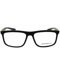 Emporio Armani - Rectangle-Frame Glasses - Lyst