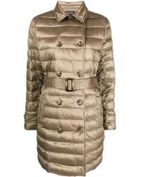 Ralph Lauren - Belted-Waist Padded Coat - Lyst