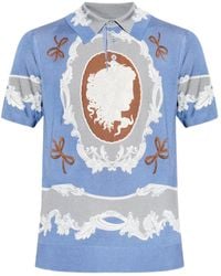 Versace - Polo Con Motivo Medusa - Lyst