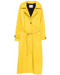 Iceberg - Belted Leather Coat - Lyst