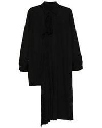Yohji Yamamoto - Pintuck-Detail Draped Shirt - Lyst