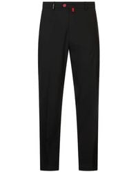 Kiton - Logo-Patch Elasticated-Waistband Trousers - Lyst