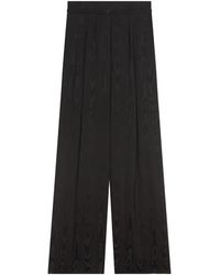 Dries Van Noten - Moiré Broek Met Ceintuur - Lyst