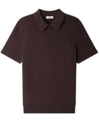 Sandro - Cotton And Silk Polo Shirt - Lyst