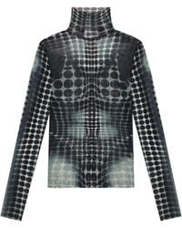 Jean Paul Gaultier - Long-Sleeve High-Neck Top - Lyst