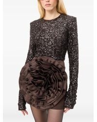ROTATE BIRGER CHRISTENSEN - Sequins Flower Mini Dress - Lyst