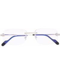 Cartier - Narrow Square-Frame Glasses - Lyst