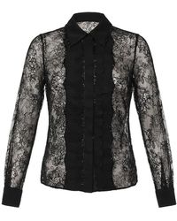 Valentino Garavani - Chemise En Dentelle À Sequins - Lyst
