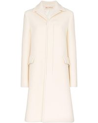 Marni Mantel Met Enkele Rij Knopen - Wit