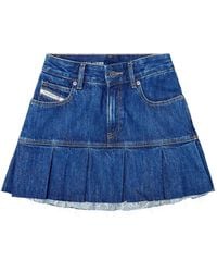 DIESEL - Pleated Miniskirt - Lyst