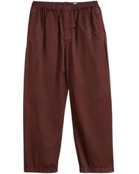 Lemaire - Pantaloni Crop Con Vita Elasticizzata - Lyst