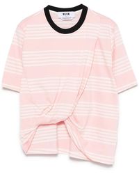 MSGM - Camiseta A Rayas - Lyst