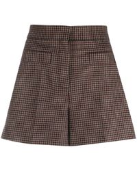 Sandro - Houndstooth High-waisted Shorts - Lyst