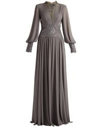 Tadashi Shoji - Maxikleid Mit V-Ausschnitt - Lyst