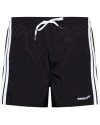 DSquared² - Badeshorts Mit Logo-Stickerei - Lyst