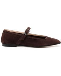 Le Monde Beryl - Buckled Suede Ballerina Shoes - Lyst