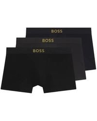 BOSS - Coffret Avec Lot De Trois Boxers En Coton Stretch - Lyst