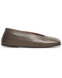 Marsèll - Leather Square-Toe Ballerina Shoes - Lyst