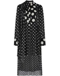 Nina Ricci - Polka Dot Silk Mini Dress - Lyst