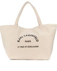Karl Lagerfeld - Shopper mit Logo-Print - Lyst