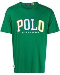 Polo Ralph Lauren - T-Shirt mit Logo-Patch - Lyst