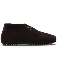 Car Shoe - Fur-lined Suede Driving Boots - Lyst