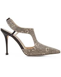 Manolo Blahnik - Polignac Snakeskin-Pattern Mules - Lyst