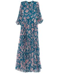 Etro - Faltenkleid mit Blumenmuster - Lyst