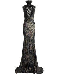 Ralph Lauren - Floral-Print Ruffled High-Neck Maxi Dress - Lyst