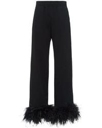 Prada - Pantalon De Survetement En Coton A Plumes - Lyst