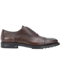 Tod's - Embossed Logo Lace-Up Derby Shoes - Lyst