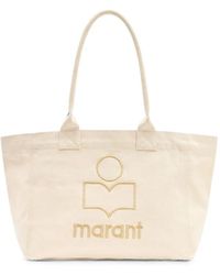 Isabel Marant - Logo-Embroidered Canvas Tote Bag - Lyst