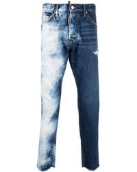 DSquared² - Washed-Denim Straight-Leg Jeans - Lyst