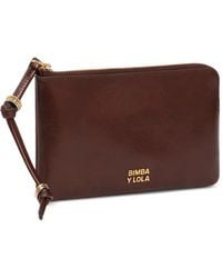 Bimba Y Lola - Large Dark Tan Leather Coin Purse - Lyst