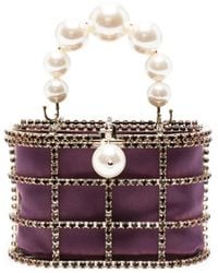 Rosantica - Mini Holli Crystal-Embellished Bucket Bag - Lyst