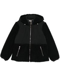 Liu Jo - Hooded Teddy-paneled Jacket - Lyst