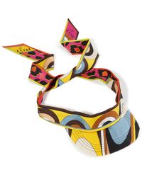 Emilio Pucci - Abstract-print Silk Visor Hat - Lyst