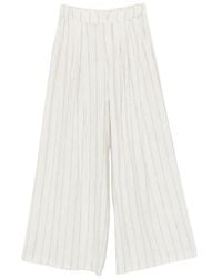 ELEH - Striped Wide-Leg Trousers - Lyst