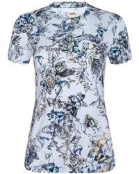 L'Agence - Ressi Butterfly-Print T-Shirt - Lyst