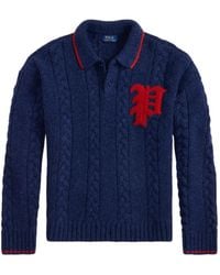Polo Ralph Lauren - Cable-Knit Polo-Neck Sweater - Lyst