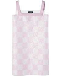 Versace - Check-Print Mini Dress - Lyst