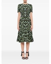 Givenchy - Leopard-Print A-line Dress - Lyst